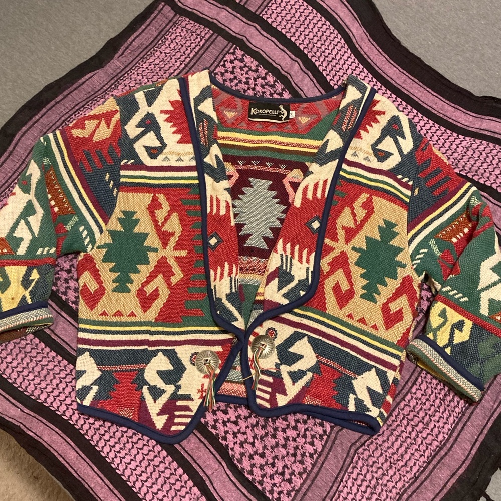 Kokopelli vintage blanket jacket